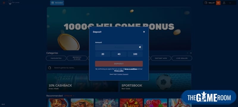 Deposit in top payout casino
